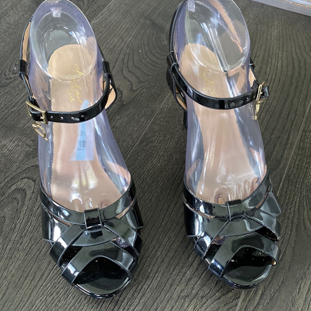Thalia Sodi Black Sandals with Ankle Strap